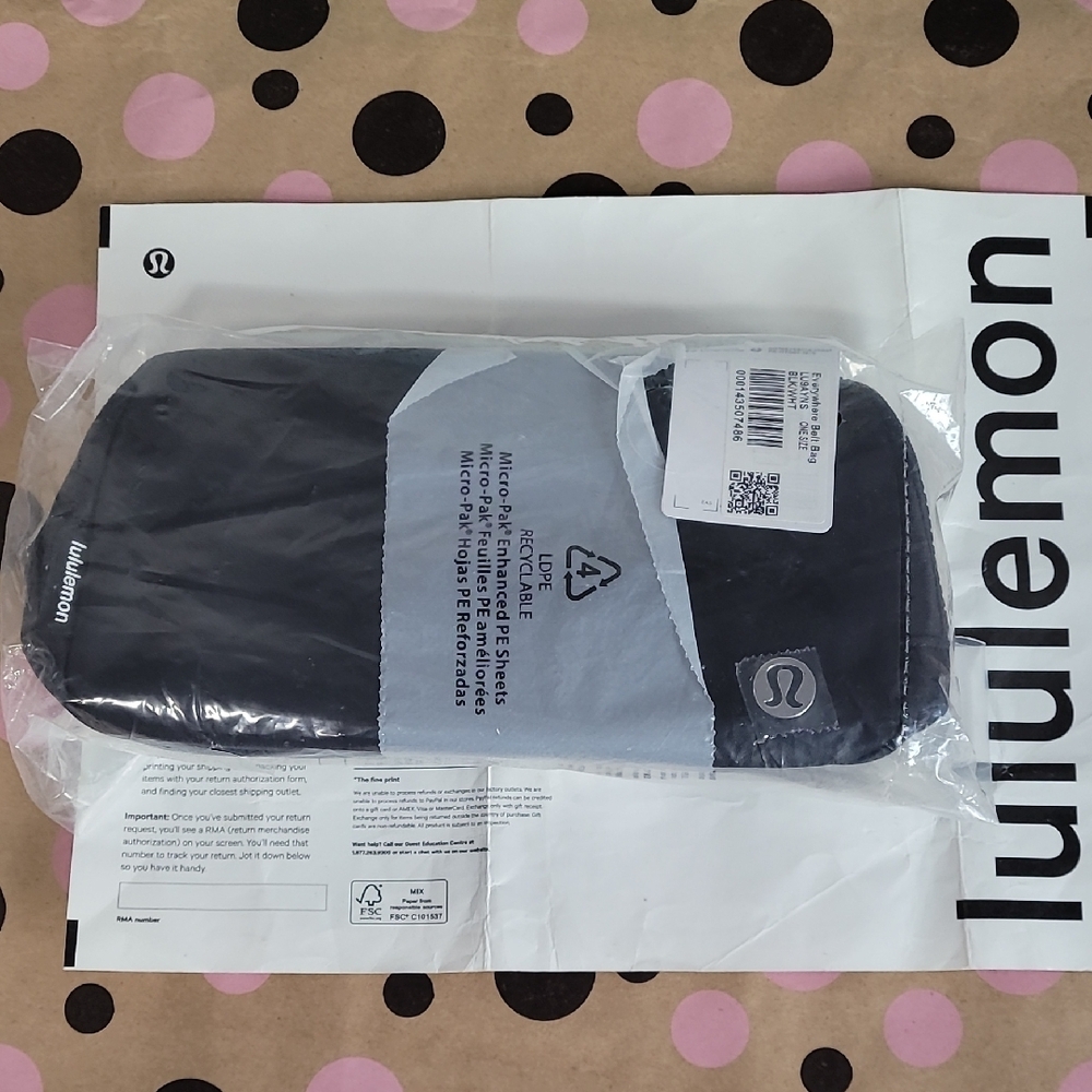 lululemon athletica Black Crossbody Bag New Still In Plastic